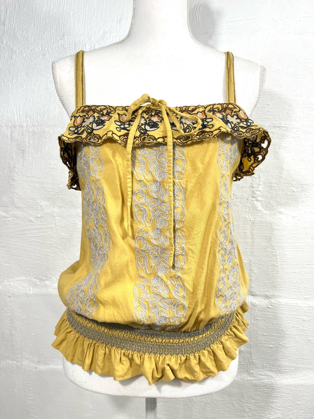 ANDREE EMBROIDERED CAMI TANK TOP